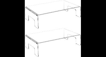 2x Transparante Acryl Verhoogde Display Standaards voor Verzamelobjecten en Decoratie (17,5 x 8 x 7 cm)