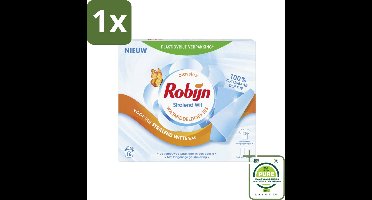 1 x Robijn Classics - Stralend Wit - Wasmiddeldoekjes - 16 Wasstrips - Wasmiddel - Wasstrips - Wasverzachter - Wasdoekjes - Stralend Wit