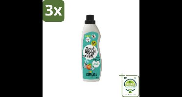 3 x Marcel's Green Soap - Vloeibaar Wasmiddel - Kleur - Perzik & Jasmijn - Effectief & natuurlijk - 23 Wasbeurten - 1 liter - Grootverpakking - Wasmiddel - Biologisch Afbreekbaar - Milieuvriendelijk - Vegan - Perzik