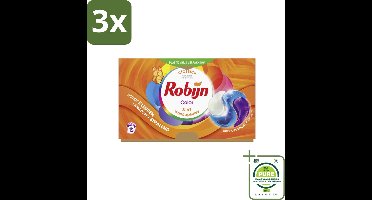 3 x Robijn - 3-in-1 Color - Wascapsules - 15 Wasbeurten - Grootverpakking - Wascapsules - Wasmiddel - Gekleurde Was - Wasverzorging - Kleurbehoud