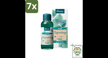 7 x Kneipp - Badolie - Mint Eucalyptus - 100 ml - Grootverpakking - Badolie Mint Eucalyptus - Eucalyptusolie Bad - Aromatherapie Bad - Verfrissend Bad - Badolie Voor Vermoeidheid