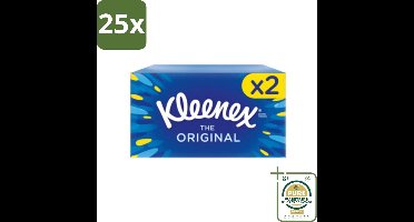25 x Kleenex – Original Duo Pack – Tissues – 144 stuks per verpakking - Grootverpakking - Tissue - Tissues - Neus Snuiten - Tranen Drogen - Schoonmaken
