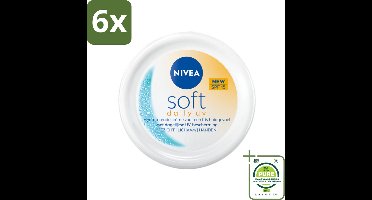 NIVEA – Bodycrème – Soft Daily UV SPF 15 – 250 ml - Voordeelverpakking - 6 stuks - Hydratatie - Zonbescherming