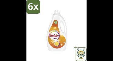 Robijn - Color - Vloeibaar Wasmiddel - 60 Wasbeurten - Voordeelverpakking - 6 stuks - Wasverzachter - Kleurbehoud