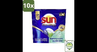 10 x Sun – Vaatwascapsules – Brilliant Shine+ All-in-1 - 26 capsules - Grootverpakking - Vaatwasmiddel - Vaatwascapsules - Schone Vaat - Vlekken Verwijderen - Vaat Reinigen