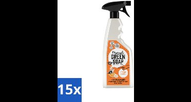 15 x Marcel's Green Soap - Keukenreiniger - Sinaasappel & Jasmijn - Tegen vet & vuil - 500 ml - Keukenreiniger - Vet En Vuil Verwijderen - Natuurlijke Keukenreiniger - Biologisch Afbreekbaar - Vegan