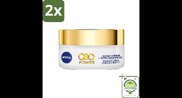 NIVEA - Q10 Power Dagcrème Extra Voedend - Anti-Rimpel Crème - SPF 15 - Biologische Arganolie - Droge huid - 50 ml - Voordeelverpakking - 2 stuks - Nivea Q10 - Dagcrème
