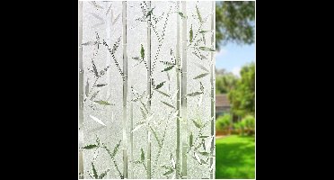 Gigicial Privacyfolie Voor Ramen - Glas-in-lood Raamfolie - Lichtdoorlatend En UV-bescherming - 1 Stuks - Woonkamer/Keuken + Transparant