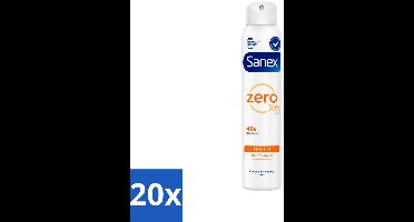 Sanex - Deodorant Spray - Zero% Sensitive - Zonder Aluminiumzouten - 200 ml - Bulkverpakking - 20 stuks