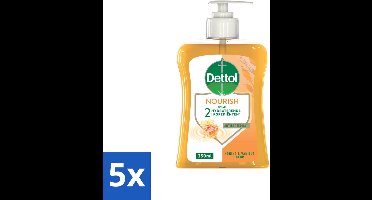 Dettol - Handzeep - Nourish - Honing & Vanille - 250 ml - Bulkverpakking - 5 stuks