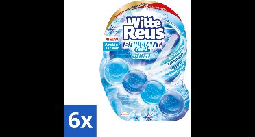 6 x Witte Reus - Brilliant Gel Toiletblok - Arctic Ocean - 1 Toiletblok - Toiletblok - Reiniging - Frisse Geur - Oceaan Geur - Gel Technologie
