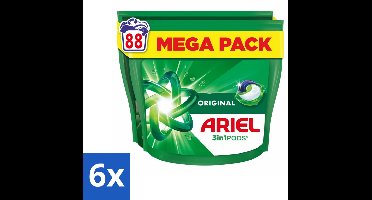Ariel - 3in1 Wasmiddel Pods - Original - 88 Pods - Voordeelverpakking - 6 stuks