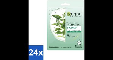 Garnier - SkinActive - Hydra Bomb Tissue Masker - Groene Thee - 1 Gezichtsmasker - Voordeelverpakking - 24 stuks