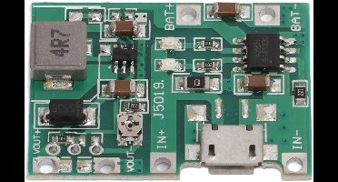 3.7V Lithium-batterijladermodule Solar Boost-printplaat VIN+BAT+OUT+-poort voor universele meter