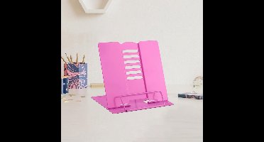 Lichtgewicht verstelbare boekenstandaard voor kookboeken en tablets - Rozerood