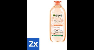 2 x Garnier - SkinActive - Micellair Reinigingswater - Milde Peeling - Alles-in-1 - 400 ml - Micellair Water - Reinigingswater - Peeling - Gezichtsreiniger - Milde Exfoliatie