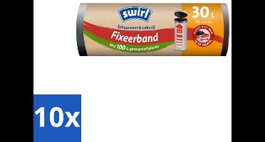 Swirl – Pedaalemmerzakken – XL – 30 L – Fixeerband – 10 zakken - Bulkverpakking - 10 stuks