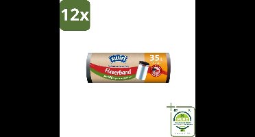 Swirl – Pedaalemmerzakken – 35 L – Fixeerband – 10 zakken - Voordeelverpakking - 12 stuks - Emmerzak - Emmerzak 35 l