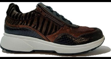 Xsensible Stretchwalker Sneaker Lima 30204.2.080 HX Zwart Brons Combi