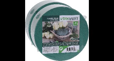 Pro Garden Steekschuim Oase Nat - Rond D14 x H7 cm - Groen - 2 stuks