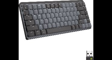 Logitech MX Mini Mechanical toetsenbord RF-draadloos + Bluetooth QWERTZ Zwitsers Grafiet, Grijs