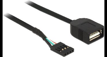 Pin Header adapter USB2.0 (v) - USB-A (v) - 0,20 meter
