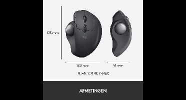 Logitech MX Ergo - Draadloze Ergonomische Trackball Muis - Zwart