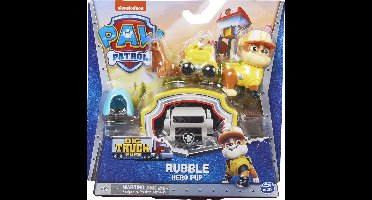 PAW Patrol Big Truck Pups - Rubble-actiefiguur met reddingsdrone - Speelfigurenset