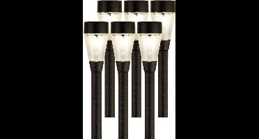 Lumineo Jive solar verlichting - 6x - buitenlamp/tuinlamp - LED - 32 cm