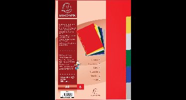 Exacompta tabbladen voor ft A4, uit PP 12/100e, 6 tabs, geassorteerde kleuren