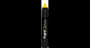 PaintGlow Face paint stick - neon geel - UV/blacklight - 3,5 gram - schmink/make-up stift/potlood