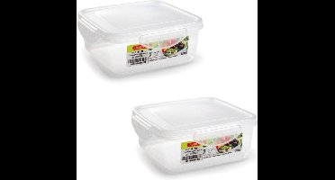 PlasticForte Vershoudbakje vriezer en magnetron - 6x stuks - 800 ml - kunststof