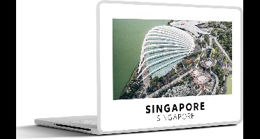 Laptop sticker - 14 inch - Singapore - Water - Architectuur - 32x5x23x5cm - Laptopstickers - Laptop skin - Cover