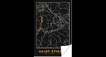 Poster Kaart – Plattegrond – Frankrijk – Saint-Étienne - Stadskaart - 20x30 cm