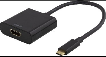 Deltaco USBC-HDMI8 - USB-C naar HDMI Adapter - 4K - 30Hz - Zwart