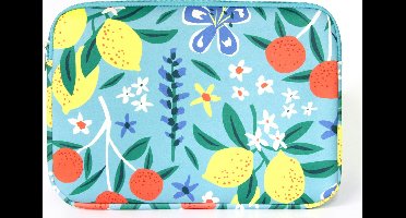 EFORYOU Sleeve voor MacBook Pro 14 / Macbook Air 13.3 / MacBook Neo met Vrolijke Print - Cyaan