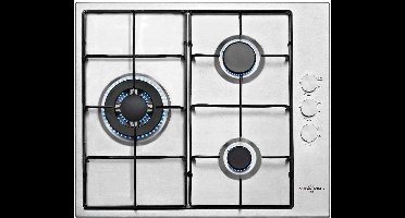 Vitrokitchen En630lin 60 Cm Gaskookplaat 3 Branders Zilver