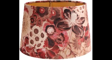 Baroque - Lampenkap - Lampenkap 25 cm - Bloemenprint - Bruin - Stof - 15x25x25 - Fabric