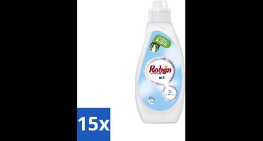 15 x Robijn - Wit - Vloeibaar Wasmiddel - Met Witversterkers - 14 Wasbeurten - 700 ml - Wit Wasmiddel - Witversterker - Stralend Wit - Vloeibaar Wasmiddel - Wasbeurt