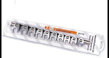 Stahlkaiser 10 Delige Kraaienpootsleutels Metrisch Met 3/8” Opname 10-19 mm.
