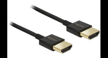 Dunne Premium HDMI kabel - versie 2.0 (4K 60Hz) / zwart - 1,5 meter