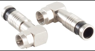 Compressie F-connector voor 7 mm kabel / haaks