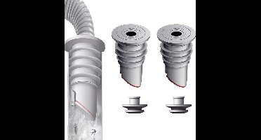 Allecto plus - Siliconen Afvoerstoppen 35-40mm - Set van 2 - Voor Afvoerbuis en Wasmachines - Badkamer en Keuken - Afdichting Slangstop
