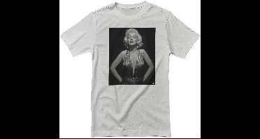 Marilyn Monroe Fancy Low Cut Portrait T-Shirt RD-1-MM007-DTG White-L