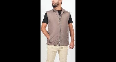 BASKO BODYWARMER - SLIM FIT - TAUPE - MAAT XXL