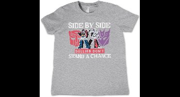Transformers Kinder T-Shirt Side By Bullies Don't Stand A Chance Kids Tee HSB-12-TF1206-DTF560 HeatherGrey-8 Jahre