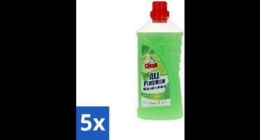 5 x At Home - Clean - Allesreiniger - Limoen & Eucalyptus - 1 L - Allesreiniger - Reiniger - Limoen En Eucalyptus - Reiniging - Vet Verwijderen