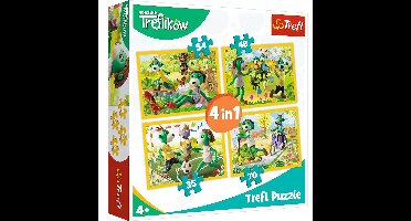 Trefl Puzzel 4-in-1 Gezellige spelletjes met de Treflikjes