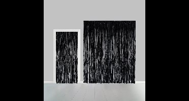 Feest gordijn 100 x 240 cm Zwart - Deur Gordijn Deurgordijn Feestgordijn Feest Decoratie
