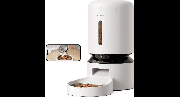 Petlibro Granary Dubbele Voerbak - Kattenvoerbak - 5L - met Monitoring Camera - Zwart